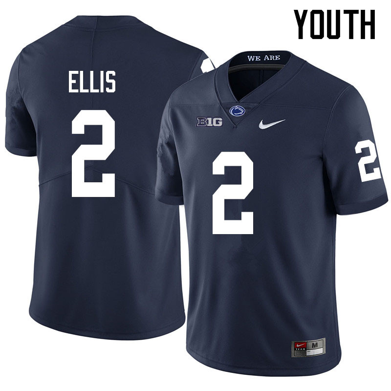 Youth #2 Keaton Ellis Penn State Nittany Lions College Football Jerseys Sale-Navy - Click Image to Close